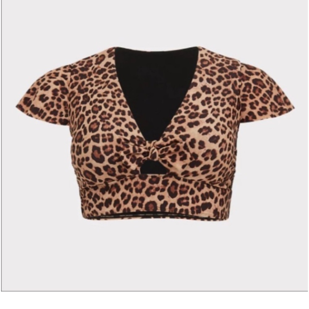 Torrid NWT leopard print swim top size 3X